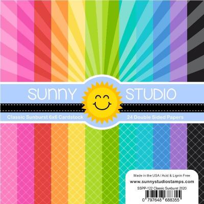 Sunny Studio Designpapier - Classic Sunburst